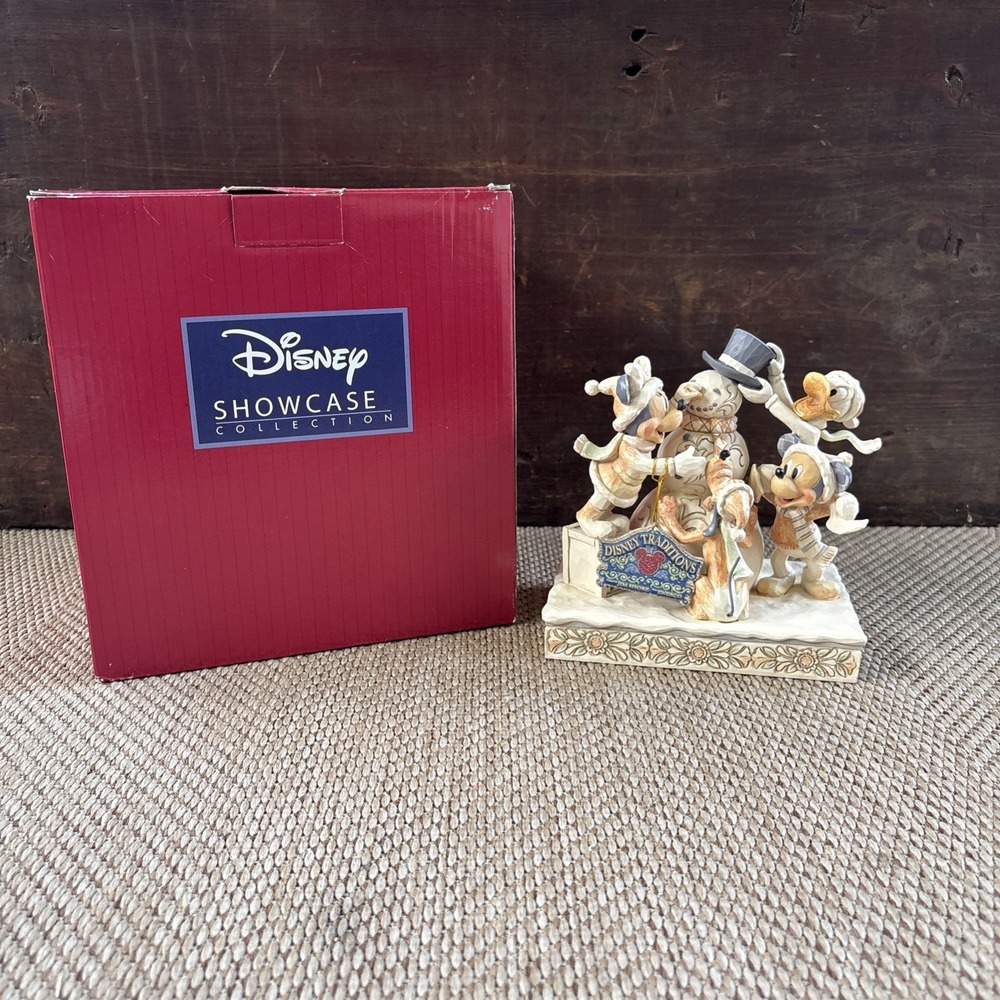 Disney Traditions Jim Shore 6002828. Frosty Friendship Mickey Donald Pluto